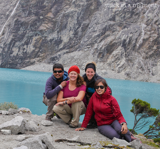 New mates made during the trek to Laguna 69 - Sherry from the US and Claudia from Austria 