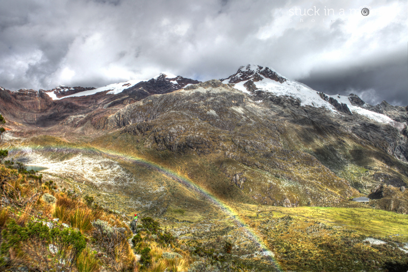 Rainbow sighted on our way back from Laguna 69
