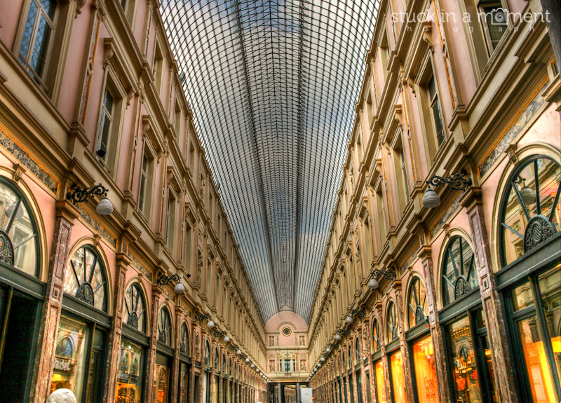 The shopping gallery at Brussels
