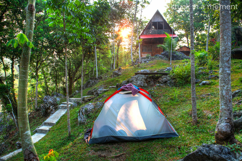 Camping at Semuc Champey. Best part of camping - you are always awake to witness the sunrise