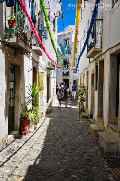 Through the narrow streets of Alfama, Lisbon