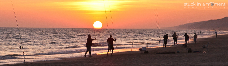 Fisherman enjoying a quiet fish at Playa Matalascañas near Sevilla